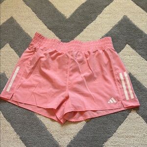 Adidas Women's Pink Athletic Shorts with Inner Liner